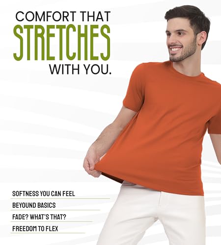 Image of Freecultr Truly Classic Organic Men's Cotton T-Shirt | Solid Round Neck Half Sleeve | Plain Stylish t Shirts | Regular Fit | Casual Comfortable T Shirt for Man