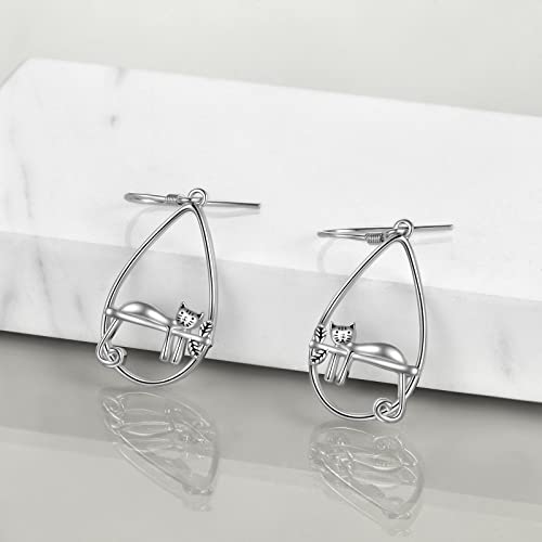 YFN Sterling Silver Animal Dangle Drop Earrings for Women Sloth/Cat/Bat Earrings Jewelry Gifts Halloween Earrings Jewelry2