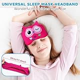 Luckits Kids Bluetooth Eye Mask for Sleeping Kids Headband Headphones Musical Sleep Eye Mask with Speakers Wireless Bluetooth Headband Headset Blackout Eye Covers Blindfolds for Travel (red) - Image 6