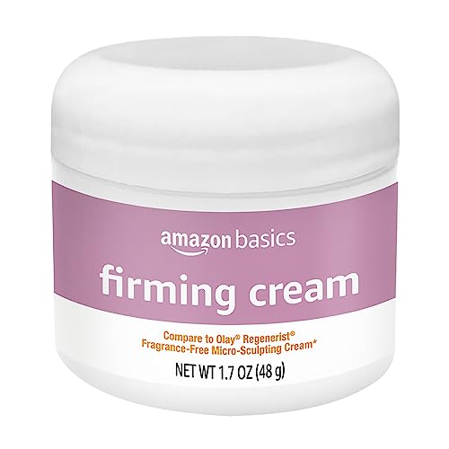 Image of Amazon Basics Firming Cream with Hyaluronic Acid, Fragrance Free, 1.7 Ounces, 1-Pack