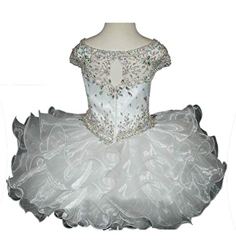 Junguan Baby Toddler Girls Cap Sleeve Cupcake Pageant Dress for Infant Birthday Party Tutu Dresses ST0022