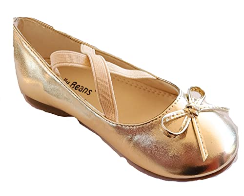 Jelly Bean Girl Dress Shoes Mary Jane -Motorboat 5 (Gold, Numeric_9)