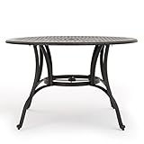 Christopher Knight Home Alfresco Outdoor Cast Aluminum Circular Dining Table,...