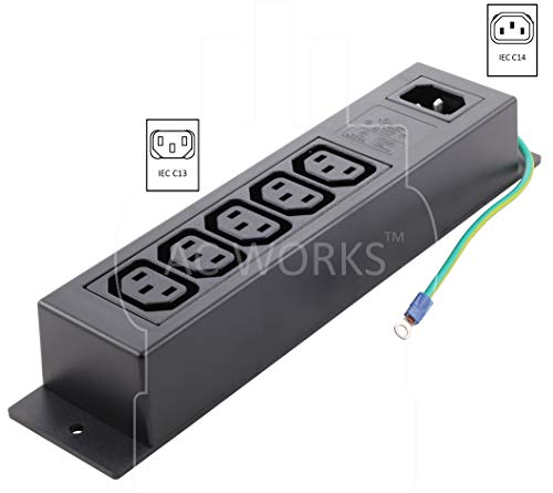PDU Power Strip IEC C14 Inlet to, 5 IEC C13, Sheet F with GROUNDING miniatura 2