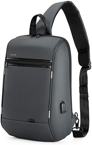 VGOAL Sling Backpack Men'S Chest Bag Shoulder Crossbody Sling Backpack for Men with USB Charging Port