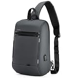 VGOAL Sling Backpack Men'S Chest Bag Shoulder Crossbody Sling Backpack for Men with USB Charging Por