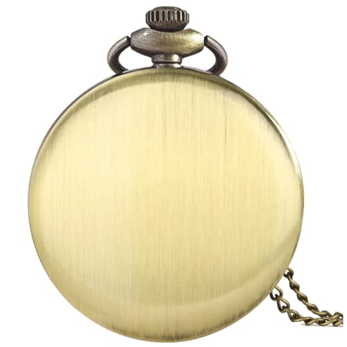 Image of Vintage Quartz Pocket Watches for Men with Chains, Analog Pocket Watch for Women, Gifts for Dad /Grandpa Gifts for Him for Birthday