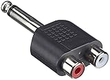 Anzahl der Packungen: 1 InLine 99339 Audio Adapter, 6,3mm Klinke Stecker an 2x Cinch Buchse, Mono