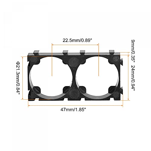 sourcing map 50 Stück 21700 Batteriehalter Halterung für DIY Batterie 2 x 1 21,3mm Durchmesser