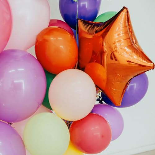 Image of MEETINGU Star Shape Foil Balloons,18 Inch Star Shape Foil Mylar Balloons for Wedding Birthday Party Baby Shower Decoration (Orange,10psc)