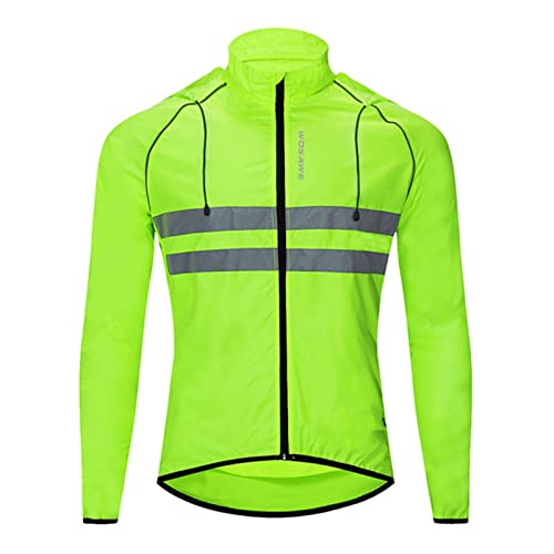 Veste de cyclisme pliable verte pour homme en taille M essentielle cet hiver