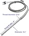 TWTADE Stainless Steel PT100 RTD Thermistor Temperature Sensor Probe,100mm / 4