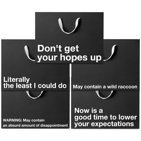 MilkToast Brands Funny Profanity Gift Bag, 11" x 8" x 4" Size, Happy Fucking Birthday, Reusable Brown Kraft Paper Swear Word Bag for Father's Day, White Elephant, and Birthday Gifts