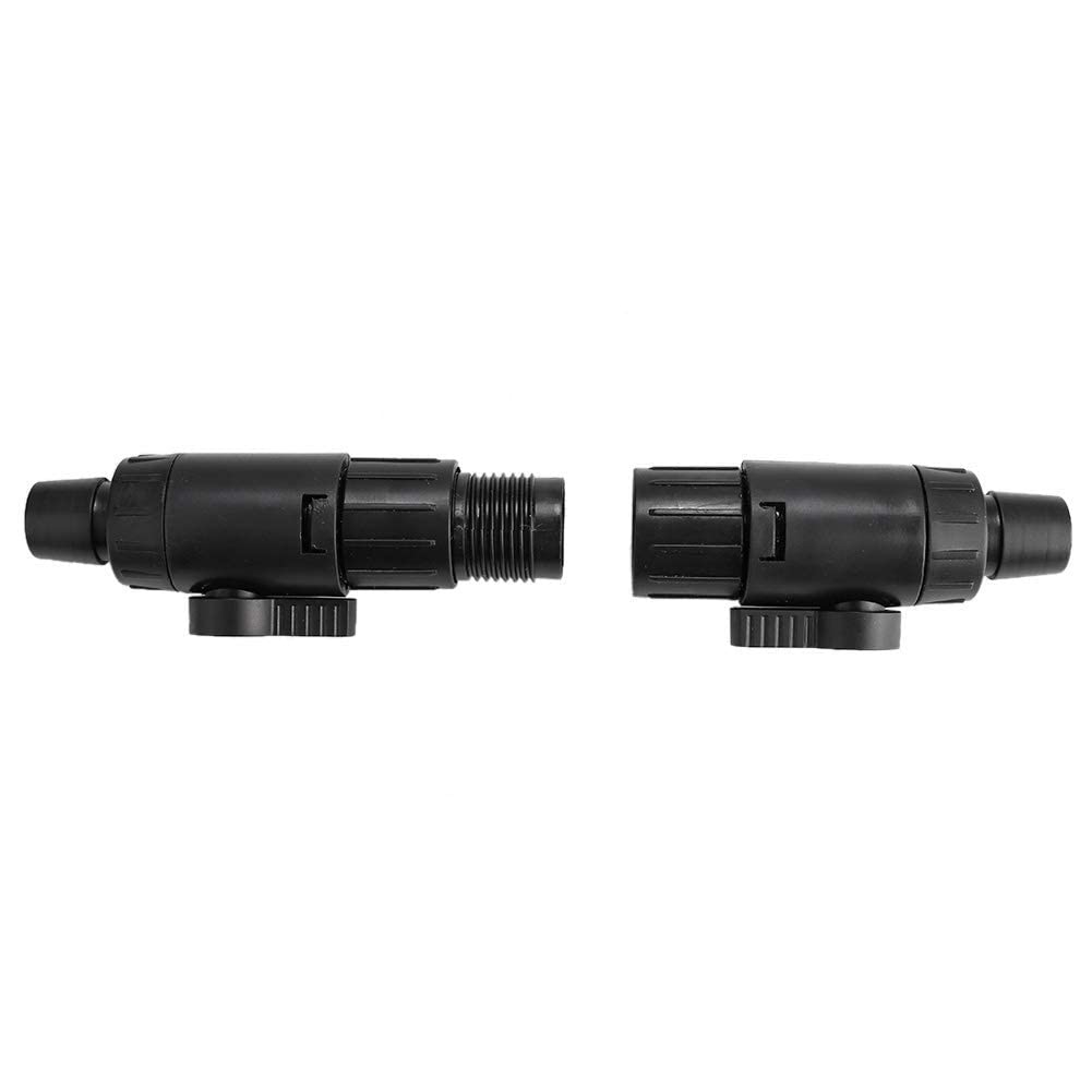 Pssopp Valvola per tubo flessibile per acquario, 2 pezzi, 16 mm, valvola di controllo del flusso dell'acqua, adattatore con impugnatura a sgancio rapido