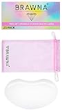 BRAWNA Paquete de 25 viseras protectoras de ducha con bolsa de organza rosa para extensiones de pestañas, microblading, laminación de cejas, cirugía ocular, blefaroplastia - Suministros de PMU