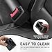 Amiss 2PCS Seat Belt Buckle Holder, Universal Silicone Rear Seat Belt Booster & Fixer for Easy Access, Keeping Receptacle Upright, Car Interior Accessories-Fits Most Cars (Black)
