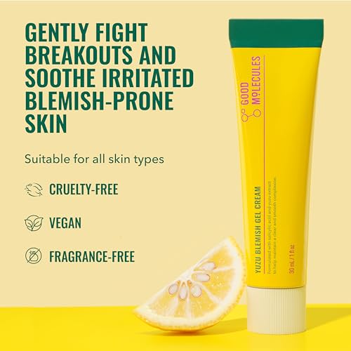 Good Molecules Yuzu Blemish Gel Cream - Lightweight Gel Moisturizer with Salicylic Acid, BHA and Natural Extracts to Target Acne, Even Skin Tone, and Texture - Skin Care for Face - Thumbnail 2