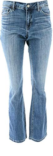 Laurie Felt Denim Boot-Cut Jeans Brushed Medium 24W New A343603