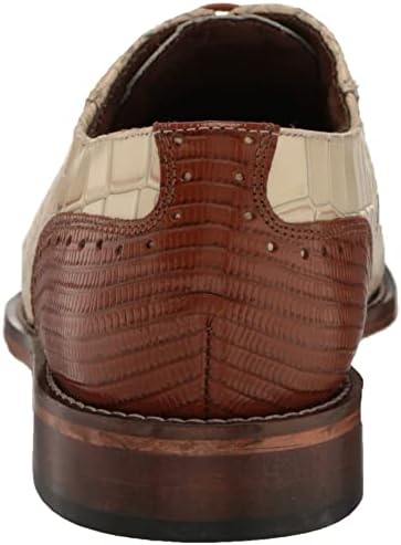 Stacy Adams Men's Riccardi Lace Up Oxford, Ivory/Tan, 10.5 | Image 2