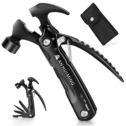 Marteau multifonction,Pince Multifonctions,Multitool Couteau Multifonction Randonnée Accessoires Kit Survie Camping Cadeaux pour Hommes Cadeau de Fête des Pères