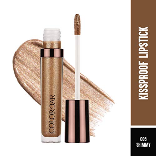 Image of Colorbar Starlit Lip Gloss-Shimmy, Glossy Finish - Gold, 6 ml | Skin Type Combination | Lightweight | Paraben Free | Enriched with Lotus Flower Extract (Pack of 2)