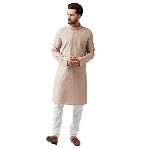 Image of SOJANYA (Since 1958, Men's Silk Blend Grey Kurta Pyjama & Silk Blend Jacket Combo