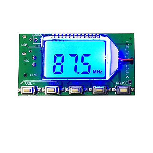 Icstation Digital Audio Transmitter Stereo DSP PLL Module 88-108MHz with LCD Display MIC