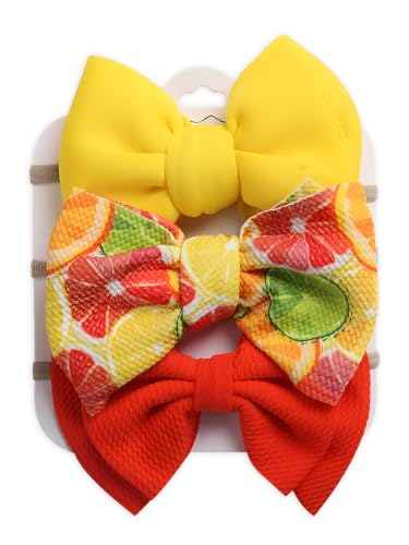 Image of POLKA TOTS Baby Hairbands for Kids Girl | Cute Stretchable Hair Bands for Baby Girls | Kids Hair Accessories | Elastic Infant Hairband | Toddler Hair Clips (Pack of 3)