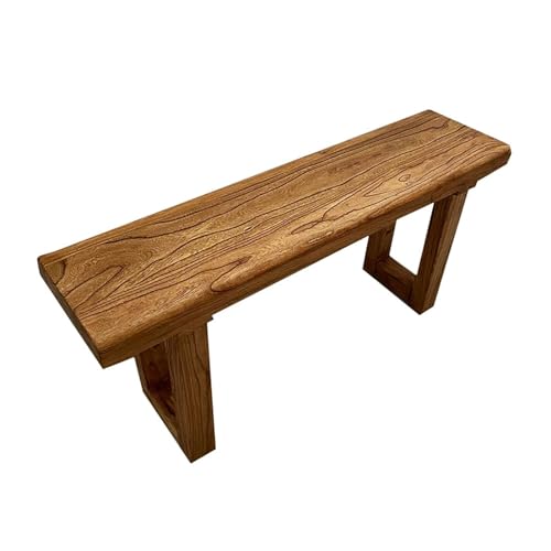 Multifunktionale Essbank aus Ulmenholz, 140 cm, Massivholzmöbel für Schlafzimmer, Bauernhaus, Wohnzimmer, Eingangsbereich, Foyer, rustikale...