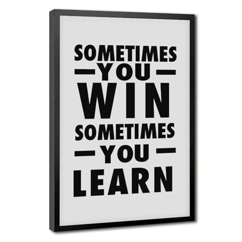 Poster de motivation Sometimes You Win pour décoration de bureau