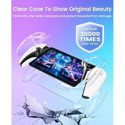 Svetaecho 8 in 1 Accessories Set Bundle Compatible with PlayStation Portal Remote Player, Carrying Case with with Holder Stand/2 Screen Protectors/4 Thumb Grips PS Portal Console