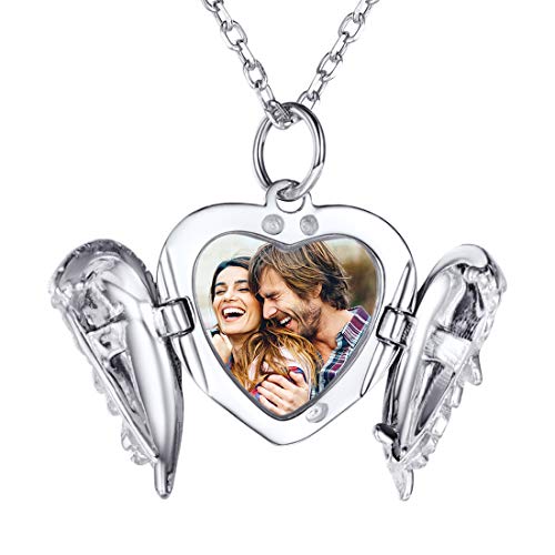 Custom Photo Necklace Text Engravable Memorial Full Color Picture Personalized Jewelry 925 Sterling