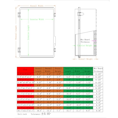 Image of Outdoor Waterproof Electrical Box Junction Box Weatherproof IP67 ABS Plastic Enclosure Switch Router Project Box Electronics Enclosure with Mounting Plate Wall Bracket Grey 11.4 inchx7.5 inchx5.5 inch