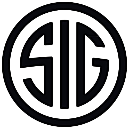 Image of SIG Decal - Multi Colors - (3X3 Black) - Vinyl Car Bumper Sticker, Gun, Truck, Window, Motorcycle, Helmet, Bumper, Laptop