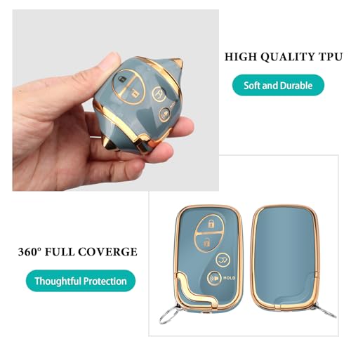 Image of MILD EAST for Lexus Key Fob Cover with Keychain | Compatible with 2009-2015 Lexus RX350 RX450 GX460 LX570 CT200h ES350 GS300 GS430 GS450h GS460 IS250 IS350 LS460,TPU