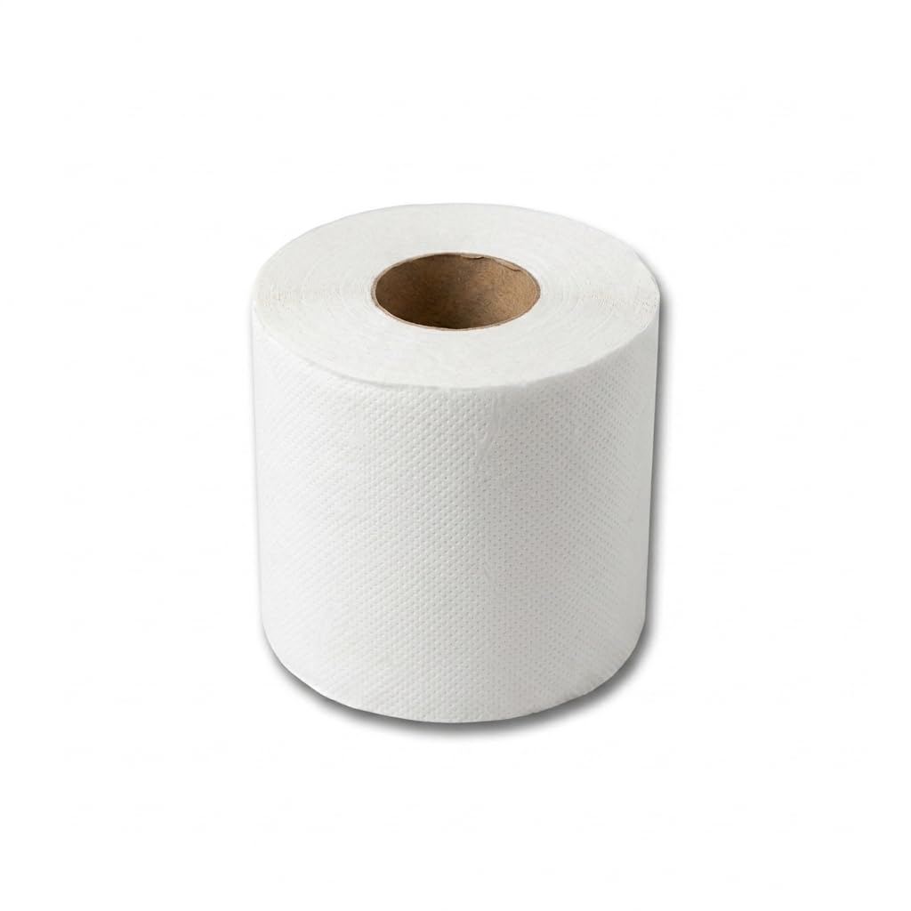 Pack 6 Bobinas Papel Secamanos Mecha Pasta Virgen 2 Capas 464 Servicios 116 m Gofrado Mandril 76 mm Papel Industrial para Baños Cocinas Hostelería Oficinas y Centros Sanitarios