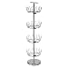 Household Essentials 2134 Four-Tier Adjustable Revolving Shoe Rack - Chrome