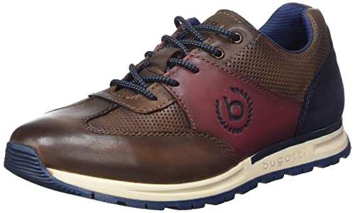 Preisvergleich Produktbild bugatti Herren Stanger Sneaker, Brown / Dark red, 42 EU