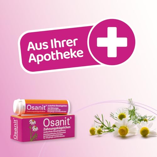 Osanit Zahnungskügelchen zuckerfrei 2er Pack: Sanfte Schmerzlinderung & Beruhigung bei Zahnungsbeschwerden, Globuli mit homöopathischen Inhaltsstoffen, für Babys und Kleinkinder