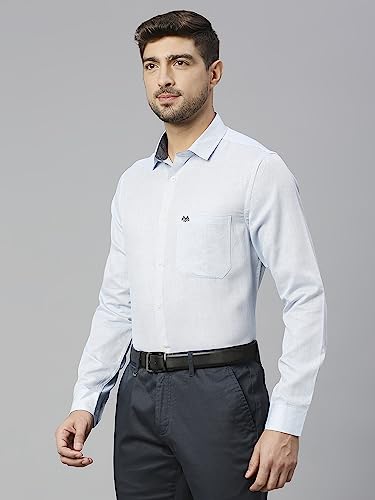 Image of Thomas Scott Men's Cotton Slim Fit 100% Formal Shirt with Spread Collar and Full Sleeves