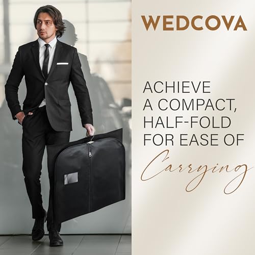 Wedcova Suit Covers for Men, Black, 24" X 40"(60 X 100cm) - Image 4