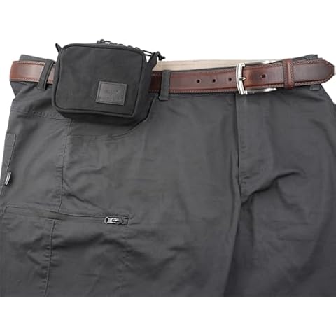 Tintris Belt Pouch for Men Women YKK Zippers, EDC Belt Pouch Bag Waist Pack for Hiking, Traveling, Outdoors, Water Resistant, Tough Waxed Canvas, Black, Size Small Cover