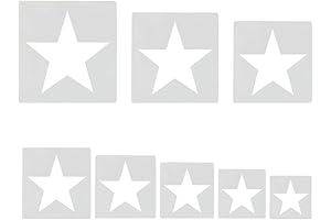 8 PCS Large Star Stencils for Painting Wall