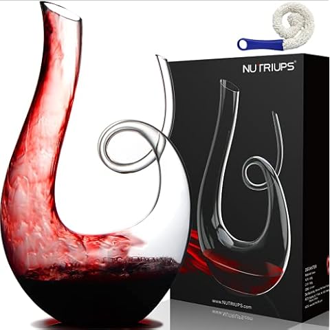 NUTRIUPS Wine Decanter, Red Wine Carafe Cover