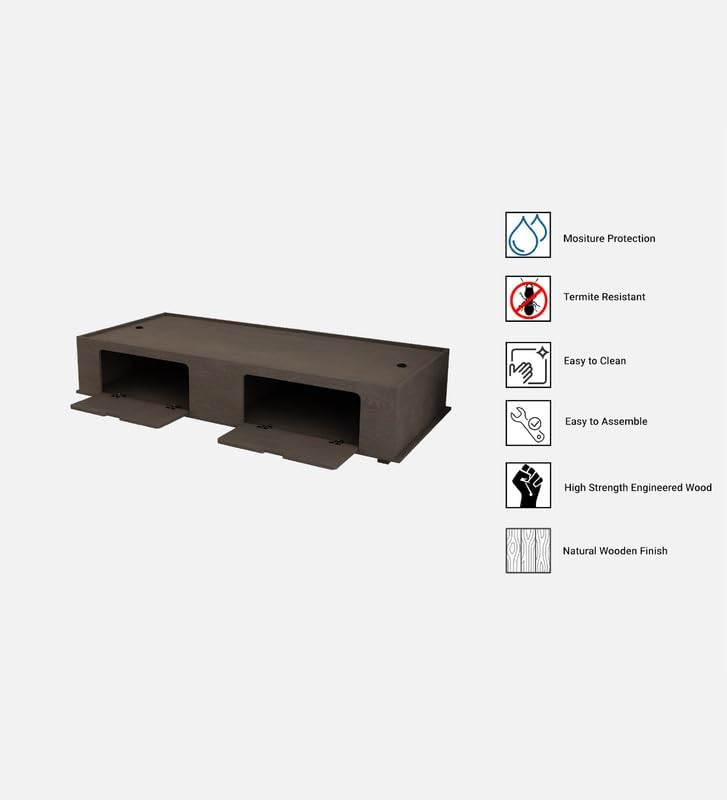 Image of Gusto Multipurpose Diwan Single Bed with Storage | Engineered Wood Box Bed | Dark Wenge Finish | Space-Saving & Sturdy | Easy Knock-Down Assembly