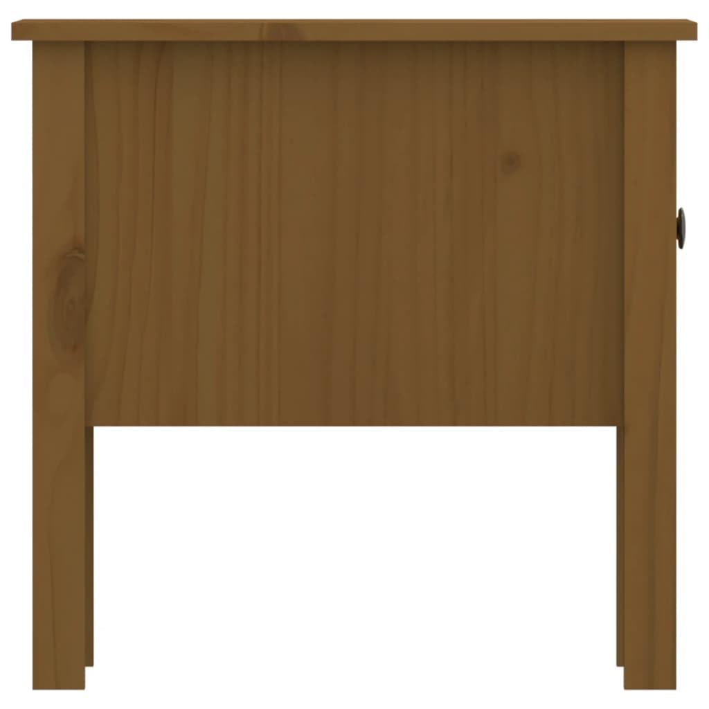 Mesa auxiliar marrón miel 50 x 50 x 49 cm, armario auxiliar de madera maciza de pino, mesa de centro rústica con cajón, mesita de noche cuadrada para salón y dormitorio