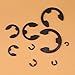 300pcs Black Metal E Clips Ring Retaining Snap Assortment 3mm-22mm External Lock for Industrial Fasteners with Box