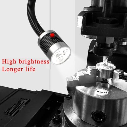 LED Magnet Base Work Light for Machine Tools, Universal Tube Design, Ideal for Grinding & Milling Machines, Workshop Lighting Solution, Versatile & Durable, Enhanced Visibility