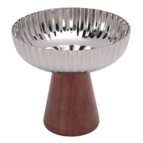 Jenivaint Tazón de Helado de Acero Inoxidable con Base, Taza de Postre a Rayas para Natillas de Mousse de Sorbete, Plato Pequeño Apto para Lavavajillas de Metal de Grado Alimentic
