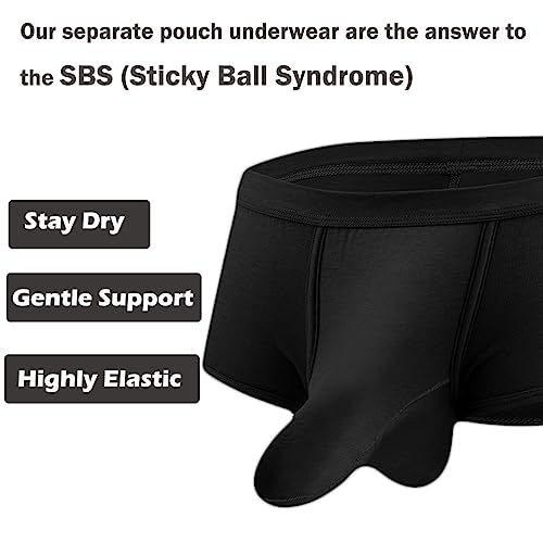 ZONBAILON Men's Bulge Enhancing Brief Dual Pouch Underwear Breathable Bikini’s Boxer Modal Trunk4